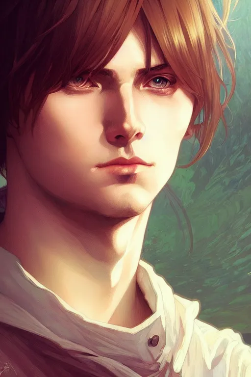 Prompt: a portrait of armin arlert, fantasy, sharp focus, intricate, elegant, digital painting, artstation, matte, highly detailed, concept art, illustration, ambient lighting, art by ilya kuvshinov, artgerm, alphonse mucha, and greg rutkowski