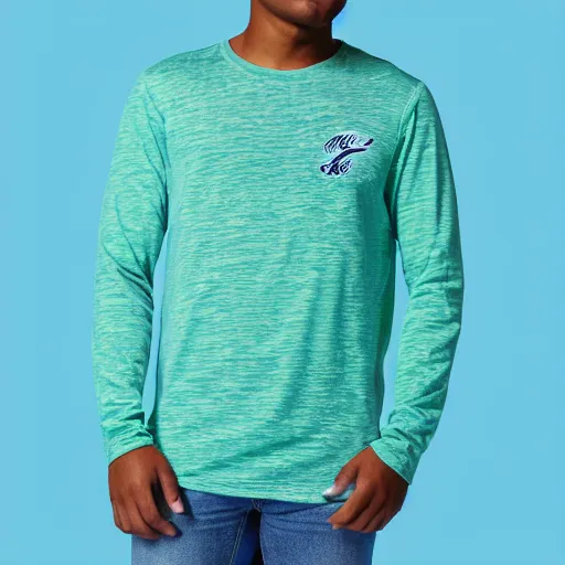 Image similar to green and blue vaporwave long sleeve hollister t shirt