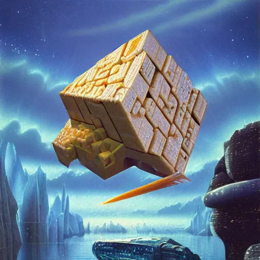 Prompt: galactic uncanny dark Antarctica cube pug pie raclette thorn , by Henriette Grindat and Jarosław Jaśnikowski and Bruce Pennington , vaporwave , voxel , renaissance painting