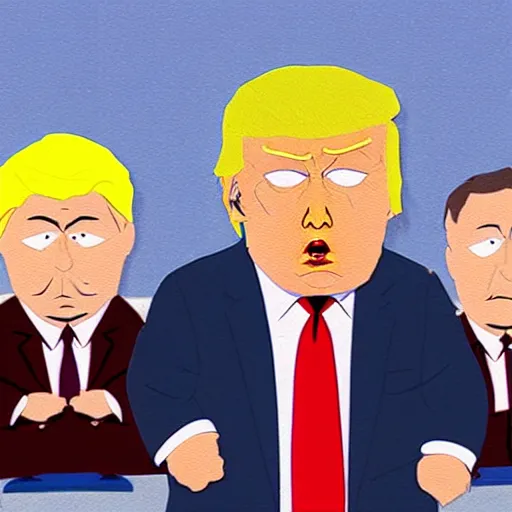 Prompt: donald trump on south park