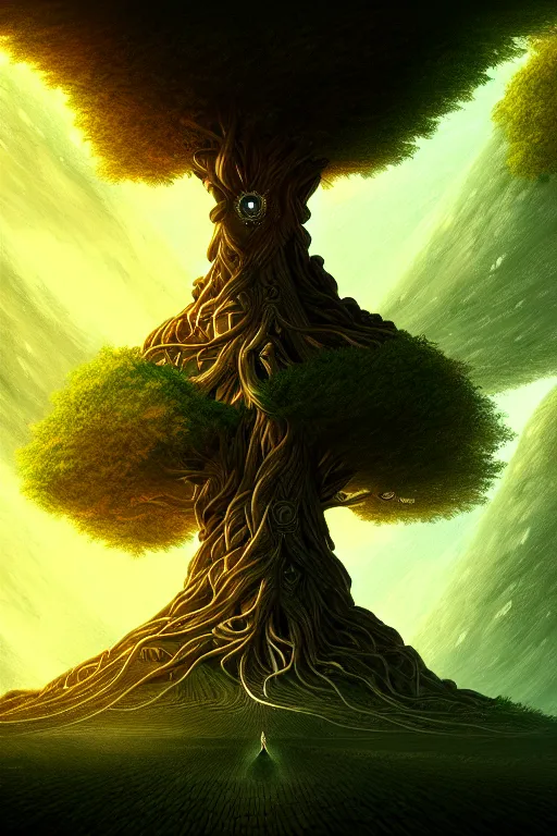 Image similar to tree of life, future, illustration, high quality, details, intricate, atmosphere, highly detailed, cinematic, digital painting, deviantart, cinematic, concept art