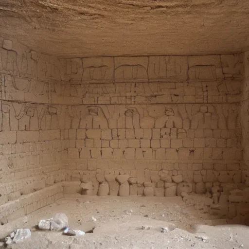 Prompt: interior of a vast and massive underground canaanite temple, stonework, - n 4