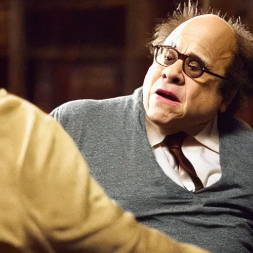 Image similar to danny devito as edward cullen, movie still