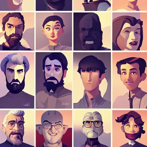 Image similar to face icon stylized minimalist george lucas, loftis, cory behance hd by jesper ejsing, by rhads, makoto shinkai and lois van baarle, ilya kuvshinov, rossdraws global illumination