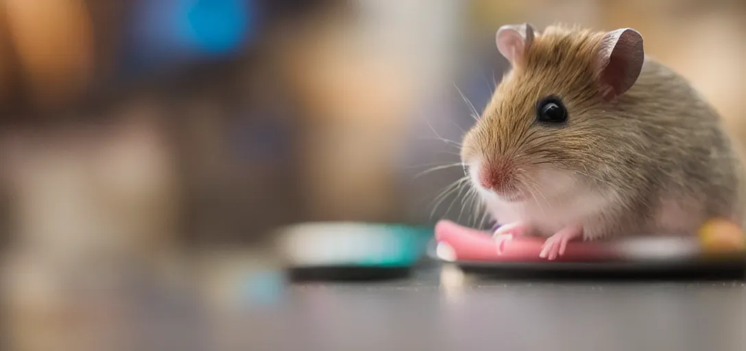 Image similar to Hamster wearing VR bokeh