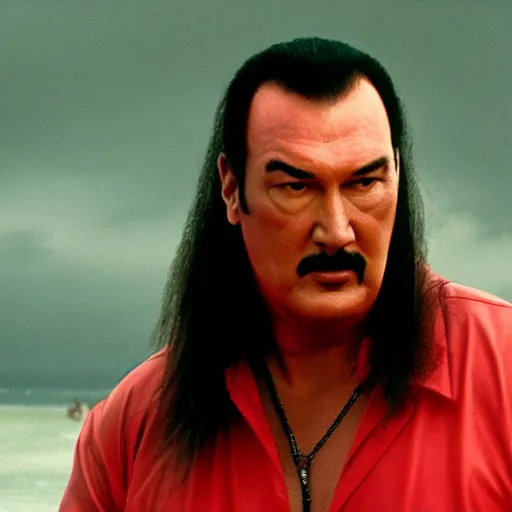 Prompt: steven seagal appearing as the hero in baywatch