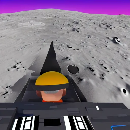 Prompt: roblox moon landing