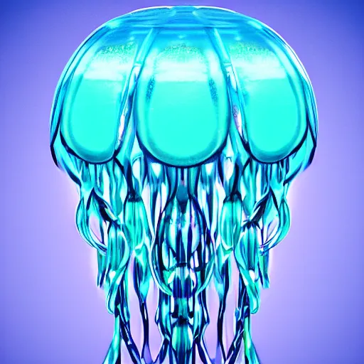 Prompt: a fancy jellyfish ring, real, fashionable, funny, y 2 k style, c 4 d, octane render