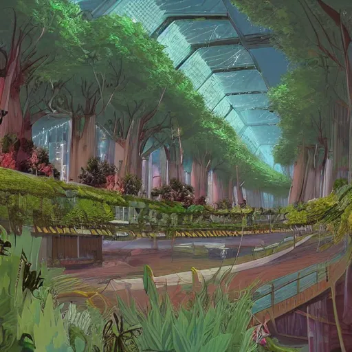 Image similar to Beautiful city of the future, overgrown with trees and plants. Warm soft colour scheme. Grainy and rough. Beautiful artistic digital artwork by artist Lurid. (2022)