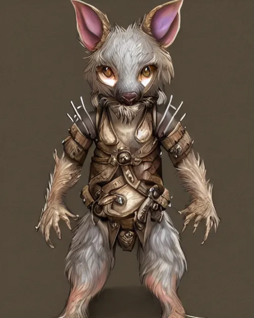 Image similar to a full body shot of an anthro furry rat wearing a fantasy armor, fantasy, artstation, furry art, furaffinity, deviantart, symmetrical, highly detailed, award winning, trending