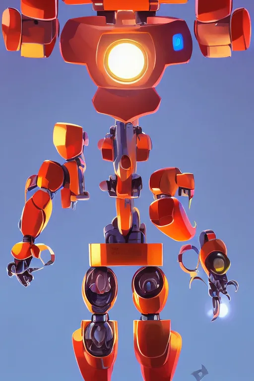 Image similar to metabots medabots medarotto medarot robot minimalist comics, behance hd by jesper ejsing, by rhads, makoto shinkai and lois van baarle, ilya kuvshinov, rossdraws global illumination ray tracing hdr radiating a glowing aura