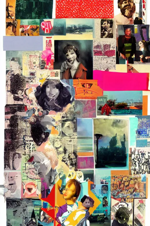 Prompt: very popular collage art