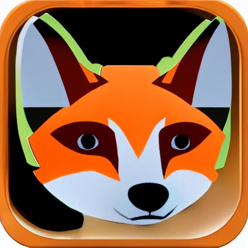 Image similar to green and white banking app icon that looks like a fox