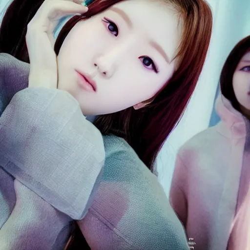 Image similar to photo of haseul from loona, symmetric!!! real face