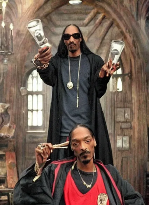 Image similar to Snoop dogg in theharry potter universe