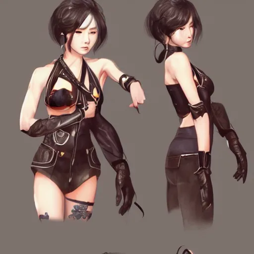 Prompt: a Hyung tae Kim concept art of female character on a render by the artist Hyung tae Kim , trending on Artstation Hyung tae Kim, blade and soul