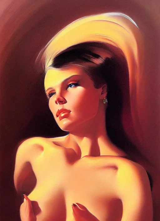 Image similar to a portrait of a pretty young lady by boris vallejo