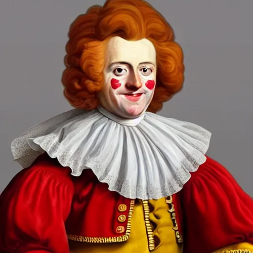 Prompt: 18th century King Ronald mcdonald