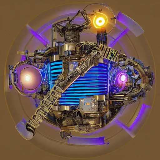 Image similar to core i 9 inside robot, spirits, spell, magical, digital art, trending on instagram, 4 k