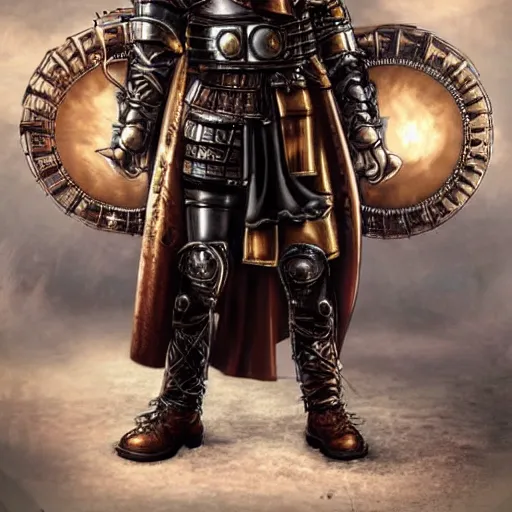 Prompt: a steampunk roman knight in the style of anti-art trending on artstation deviantart Pinterest detailed realistic HD 8k High Resolution