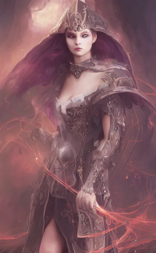 Image similar to Alchemy Imperial Princess knight gothic girl. By sophie anderson, artgerm, wlop, concept art,digital paintig, matte, fractal flame,highly detailded