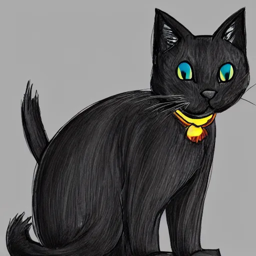 Image similar to black cat fursona