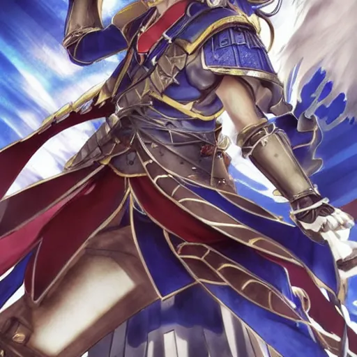 Image similar to Fire Emblem character by Yusuke Kozaki,detailed,high quality,Fates,Awakening,good!!!