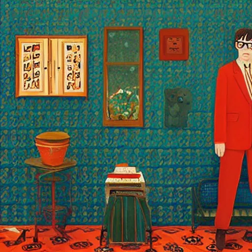 Prompt: a beautiful painting representative of the art style of wes anderson and spike jonze