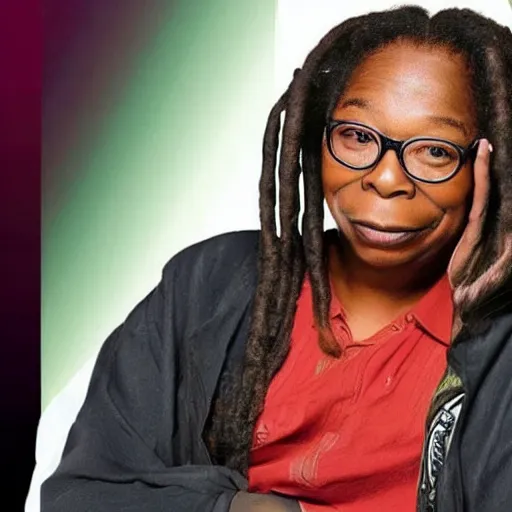 Prompt: photo of a person who looks like a mixture between whoopi goldberg and levar burton