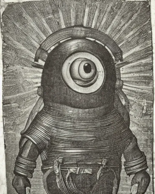 Prompt: 17th century portrait of a minion