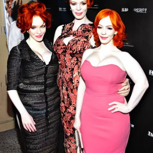 Image similar to christina hendricks three headed monster