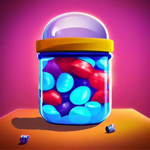 Image similar to jar of candy app icon, cgsociety, artstation, 2 0 1 1