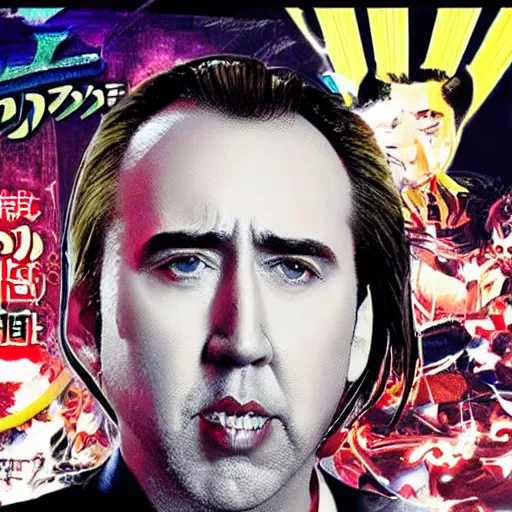 Image similar to nicholas cage in genshin impact