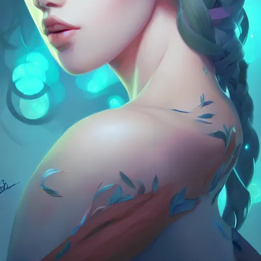 Image similar to a portrait of a beautiful model, art by lois van baarle and loish and ross tran and rossdraws and sam yang and samdoesarts and artgerm, digital art, highly detailed, intricate, sharp focus, Trending on Artstation HQ, deviantart, unreal engine 5, 4K UHD image