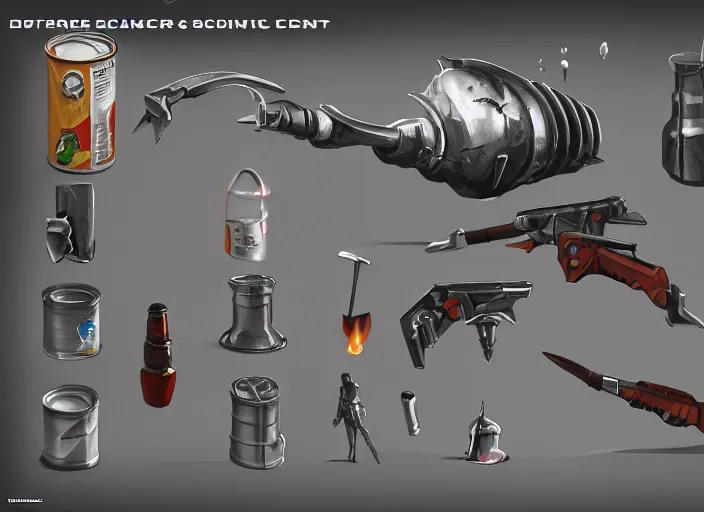 Image similar to device for opening cans, concept art, sci - fi weapon, artstation