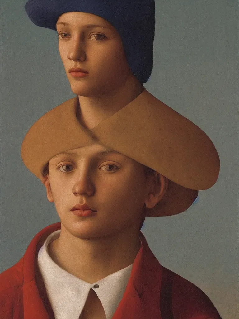 Prompt: close up portrait of a russian young sailor by andrey remnev