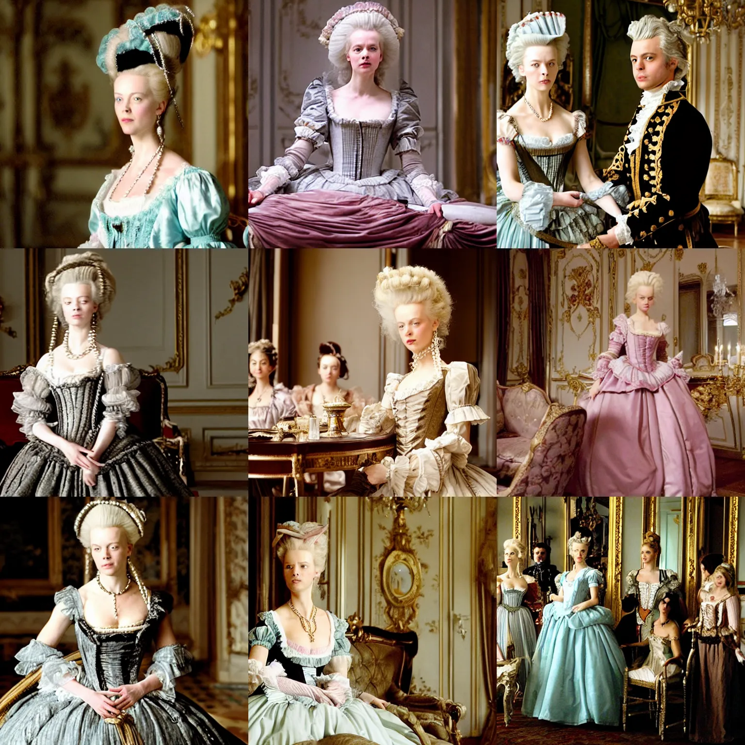 Prompt: a film still from marie antoinette ( 2 0 0 6 )