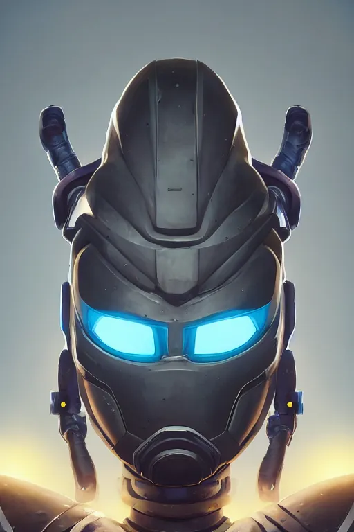 Image similar to epic mask helmet robot ninja portrait stylized as fornite style game design fanart by concept artist gervasio canda, behance hd by jesper ejsing, by rhads, makoto shinkai and lois van baarle, ilya kuvshinov, rossdraws global illumination radiating a glowing aura global illumination ray tracing hdr render in unreal engine 5