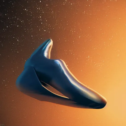 Prompt: a shoe floating in space, trending on artstation, octane render