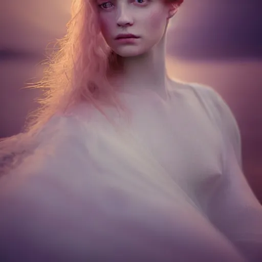 Prompt: photographic portrait of a stunningly beautiful english renaissance female in soft dreamy light at sunset, beside the sea, soft focus, contemporary fashion shoot, in a tim burton movie, by edward robert hughes, annie leibovitz and steve mccurry, david lazar, jimmy nelsson, extremely detailed, breathtaking, hyperrealistic, perfect face, octane render