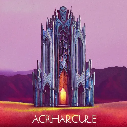 Prompt: cover art for an Archspire album