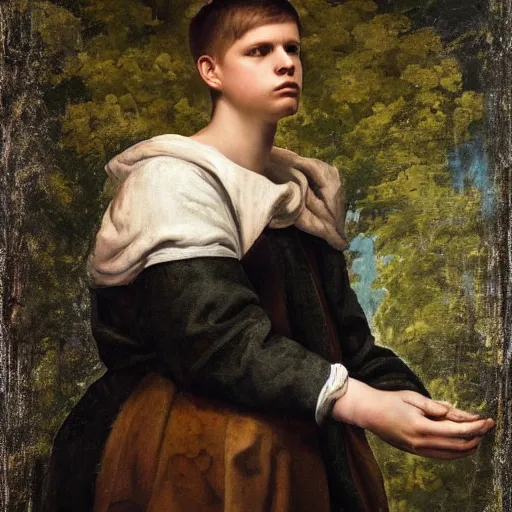 Prompt: portrait of yung lean renaissance style painting