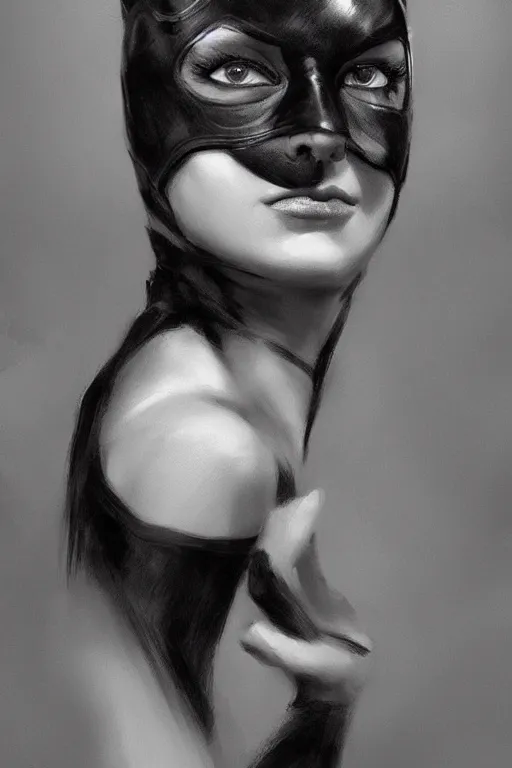 Image similar to beautiful aesthetic portrait of Catwoman by wlop and Julia Razumova on artstation