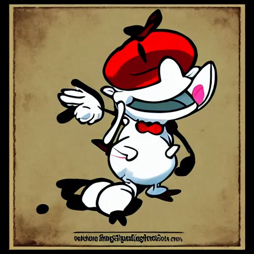 Image similar to A Moogle in the style of Cuphead, vintage cartoon coloring