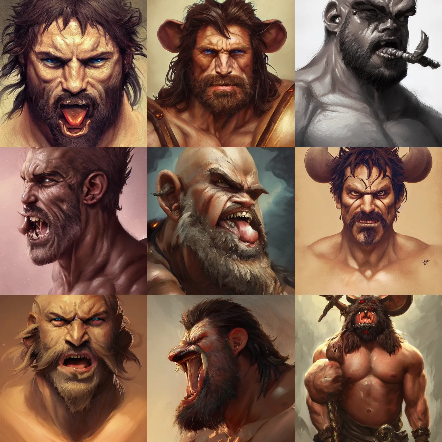 Prompt: asthetic!!! close portrait of angry rugged mouse!!! barbarian, muscular, upper body, 👅 👅 , D&D, fantasy, intricate, elegant, highly detailed, digital painting, artstation, concept art, smooth, sharp focus, illustration, art by artgerm and greg rutkowski and alphonse mucha