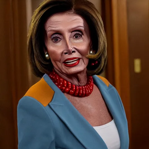 Image similar to nancy pelosi as vigo the carpathian in ghostbusters