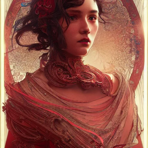 Image similar to a highly detailed digital image of an imagination creation machine, concept art, artstation, cgsociety, very detailed, intricate, detailed illustration, by artgerm and greg rutkowski and alphonse mucha, product lighting, sharp, smooth, masterpiece, red and black tones