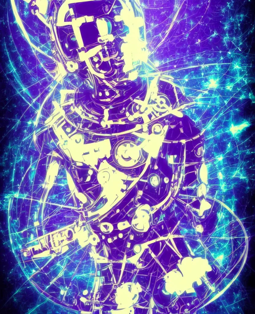 Image similar to techno - spiritual futurist utopian knight, perfect future, award winning digital art