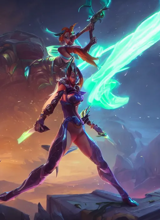 Image similar to senna from league of legends, au naturel, firing a giant weapon, glowing green neon eyes, wearing white robe, digital art, trending in artstation, cinematic lighting, studio quality, smooth render, unreal engine 5 rendered, octane rendered, art style by klimt and nixeu and ian sprigger and wlop and krenz cushart