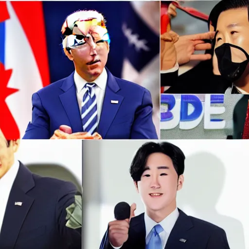 Image similar to joe biden korean k-pop idol